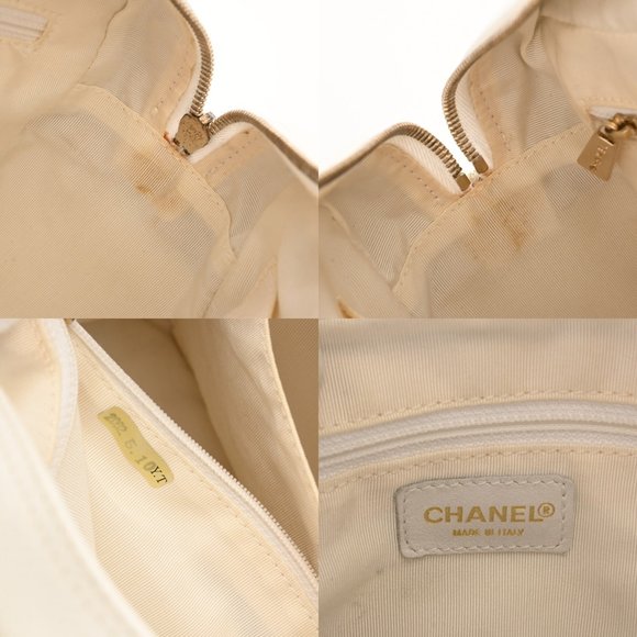 CHANEL Chanel Matelasse PTT Petit Time Rest Tote White A18004 Women's Caviar ... - Picture 9 of 10